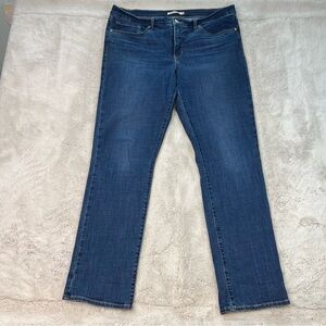 Levis 314 Shaping Straight Jeans Womens Size 33x32 Classic Blue Mid Rise Denim